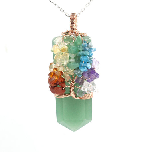 Colgante Árbol de la Vida con Cristal en Forma de Espada - Image 5