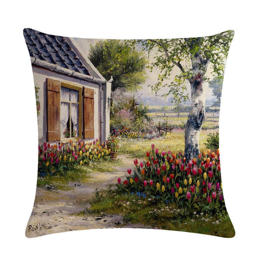 Funda de Almohada Lino Paisajes Rurales - Colección Pintura al Óleo - Image 28