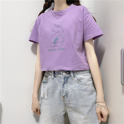 Playera Crop Top Corta de Cintura Alta para Mujer - Image 10