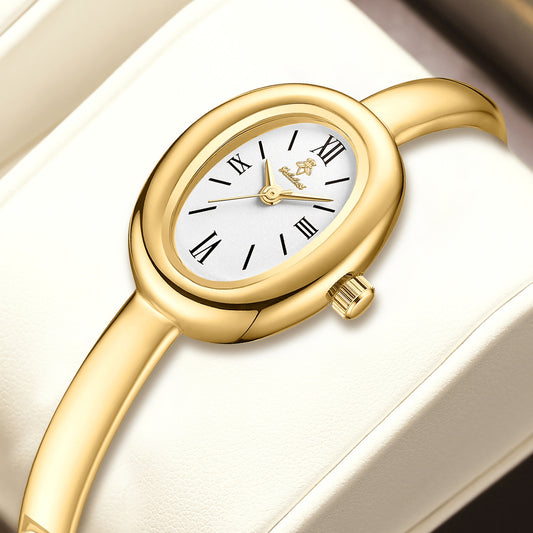 Reloj de Cuarzo Ovalado Retro Multifuncional para Mujer - Image 2