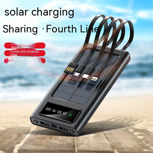 Cargador Solar Triplo con Pantalla Digital y Cable Cuádruple - Image 2