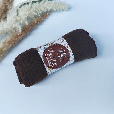 Pañuelo de Algodón y Lino Arrugado Monocromático - Image 27