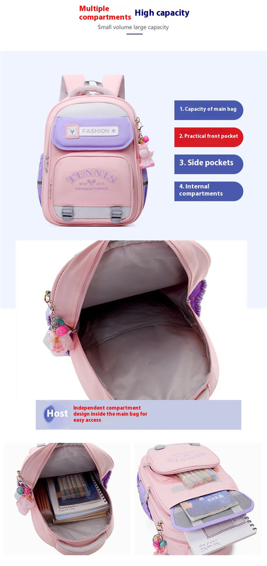 Mochila Escolar de Gran Capacidad - Alivio de Carga para Estudiantes - Image 35