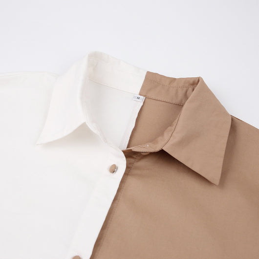 Conjunto de Dos Piezas: Camisa Manga Larga con Contraste y Shorts - Image 15