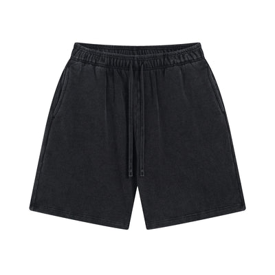 Shorts Deportivos de Algodón Puro Teñidos con Patrón Vintage Lavado - Image 8