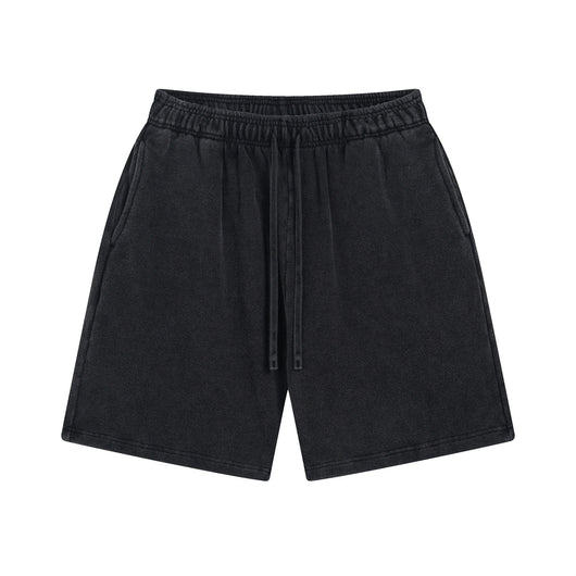 Shorts Deportivos de Algodón Puro Teñidos con Patrón Vintage Lavado - Image 8