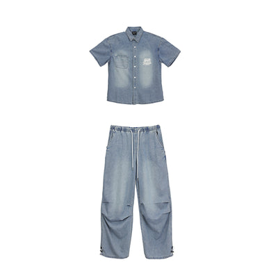 Conjunto Hip Hop Urbano: Camisa y Pantalón Denim Estilo Callejero - Image 4