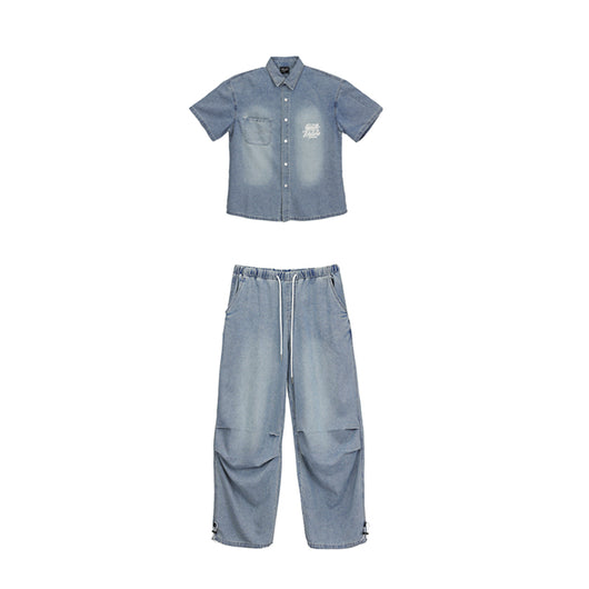 Conjunto Hip Hop Urbano: Camisa y Pantalón Denim Estilo Callejero - Image 4
