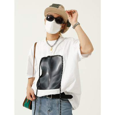 Camiseta Suelta Hombre Cuello Redondo Verano Manga Corta Personalidad - Image 3