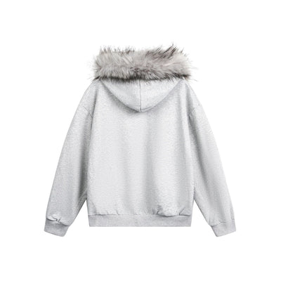Suéter Cardigan con Cuello de Piel y Cierre de Cremallera - Image 13