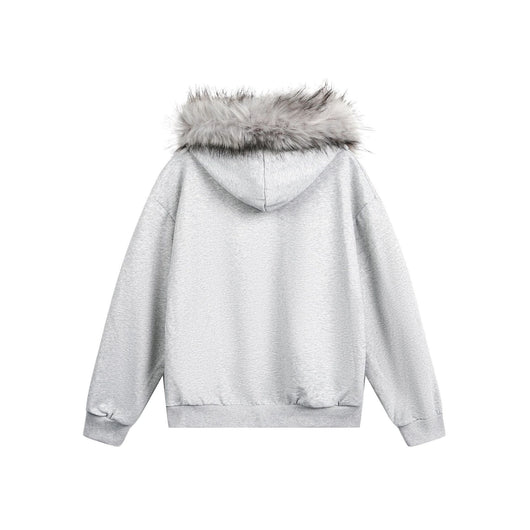 Suéter Cardigan con Cuello de Piel y Cierre de Cremallera - Image 13
