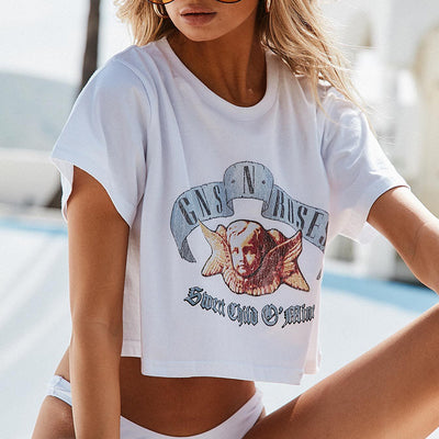 Playera Cropped Estampado Sirena para Mujer - Image 11