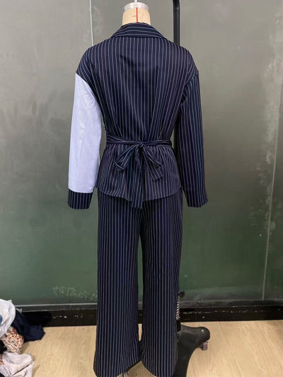 Traje Ejecutivo con Contraste: Camisa Manga Larga y Pantalón Recto - Image 15