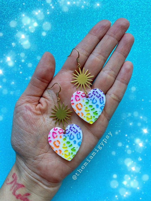 Rainbow Leopard Earrings - Tekeno