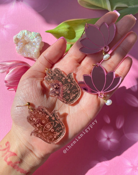 Lotus Acrylic Earrings - Tekeno