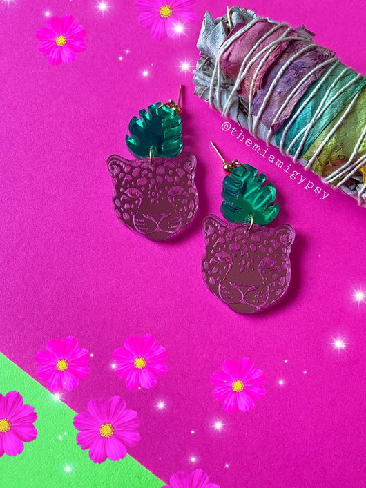 Tropical Leopard Earrings - Tekeno