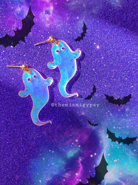 Iridescent Ghostie Earrings - Tekeno
