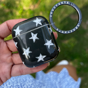 Case para Airpod - Estrellas Blancas Fondo Negro