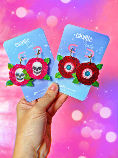 Halloween Rose Earrings - Tekeno