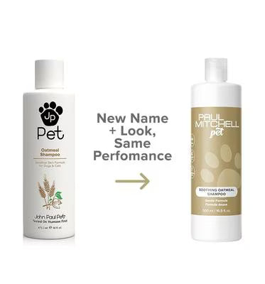 Paul Mitchell Pet Soothing Oatmeal Shampoo para Cães, Gatos e Pequenos Animais, Frasco de 500ml