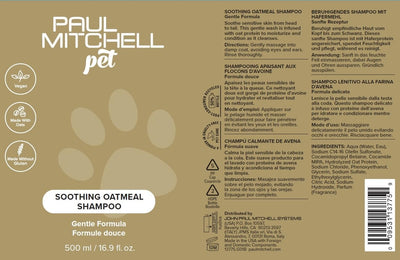 Shampoo Acalmante Paul Mitchell Pet com Aveia para Cães, Gatos e Pequenos Animais - Galão