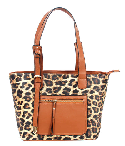 AR New York - Bolsa Tote Clássica Estampa de Leopardo