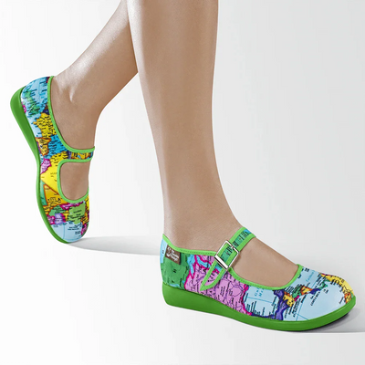 Chocolaticas® Bon Voyage Women's Mary Jane Flat - Tekeno