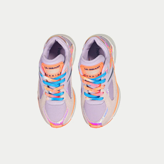 LA Gear Kids Catapult Low Light-Up | Roxo e Laranja