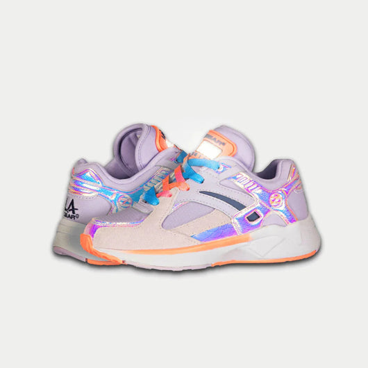 LA Gear Kids Catapult Low Light-Up | Roxo e Laranja