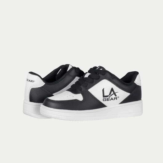 LA Gear Kids Edge Cano Baixo | Preto com Logo Branco