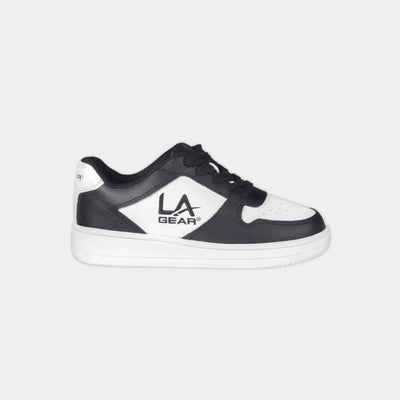 LA Gear Kids Edge Cano Baixo | Preto com Logo Branco