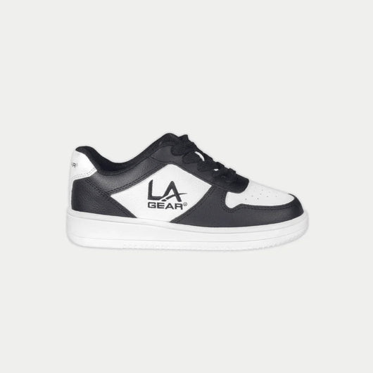LA Gear Kids Edge Cano Baixo | Preto com Logo Branco
