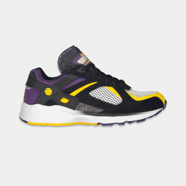 Tênis LA Gear Catapult Light-Up Cano Baixo Masculino | Preto x Roxo x Amarelo