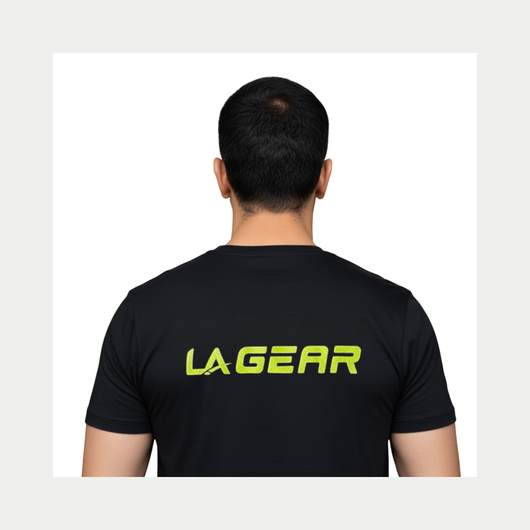 Men's LA Gear Performance Logo Black T-Shirt