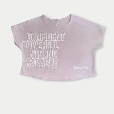 Camiseta Cropped Feminina LA Gear | Lavanda-Rosa