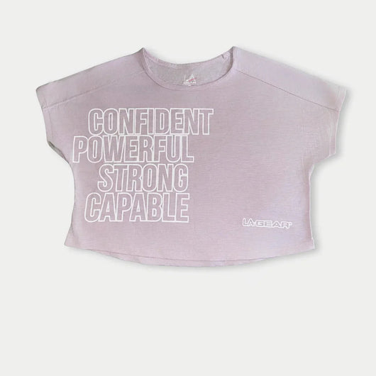 Camiseta Cropped Feminina LA Gear | Lavanda-Rosa
