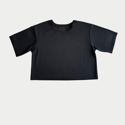 Regata Cropped LA Gear em Tela para Mulheres | Preto