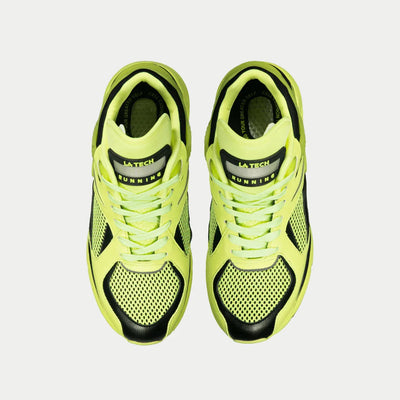 Tênis Feminino LA Gear Light-Up x Glow Lowtop | Amarelo Neon x Preto