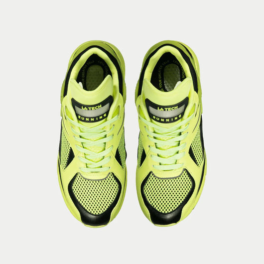 Tênis Feminino LA Gear Light-Up x Glow Lowtop | Amarelo Neon x Preto
