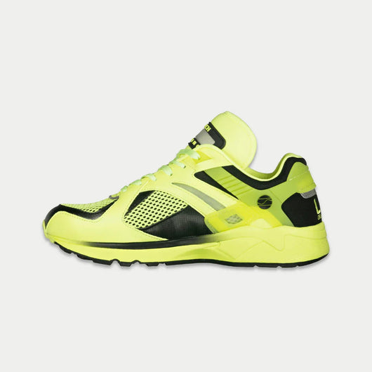 Tênis Feminino LA Gear Light-Up x Glow Lowtop | Amarelo Neon x Preto