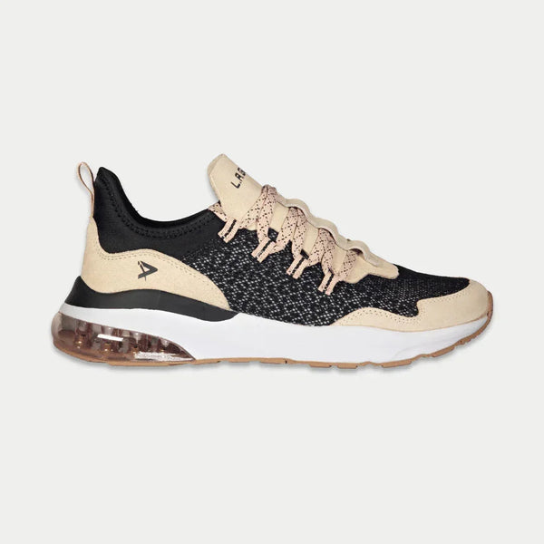 Tênis LA Gear Runyon Feminino Cano Baixo | Preto e Rosa
