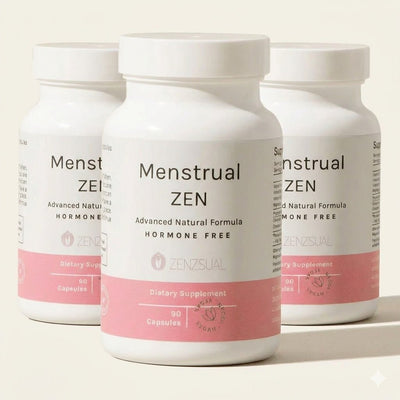 Zen Menstrual com Glicinato de Magnésio - Alívio Natural para Sintomas Menstruais e PeriMenopausa