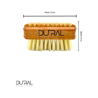 Dural Pear wood hand/nail brush with natural bristles - 1 & 5 rows - Tekeno