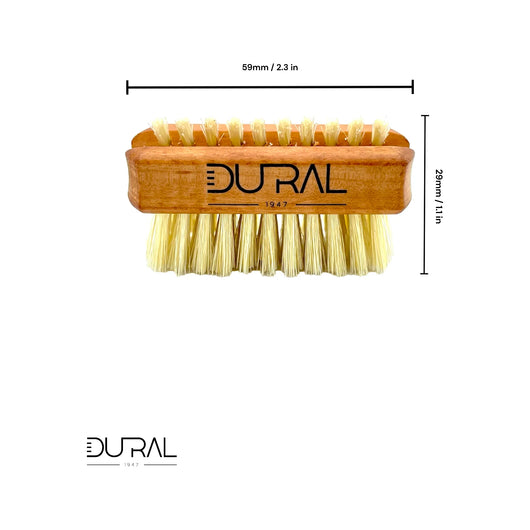 Dural Pear wood hand/nail brush with natural bristles - 1 & 5 rows - Tekeno