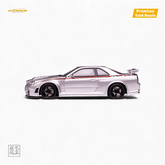 Cars' Lounge Nissan Skyline GT-R R34 Z-TUNE Nismo Edition Prata 1:64