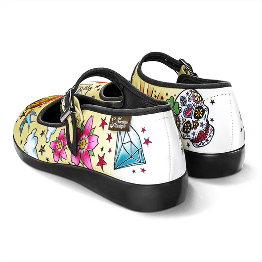 Chocolaticas® Tattoo Women's Mary Jane Flat - Tekeno