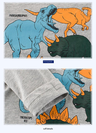 Camiseta de Manga Larga Dinosaurio para Niño en Algodón - Image 6