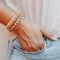 Raw Honey Baltic Amber + Rose Quartz || Adult Bracelet