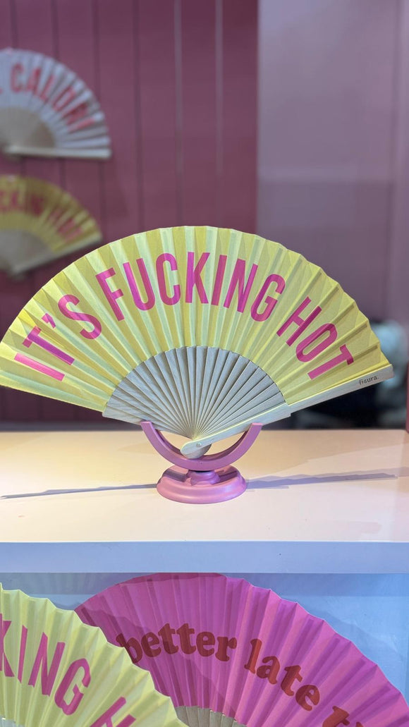 Leque "Está um calor dos infernos"