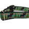 Teal Moose Nylon Dog Collar
